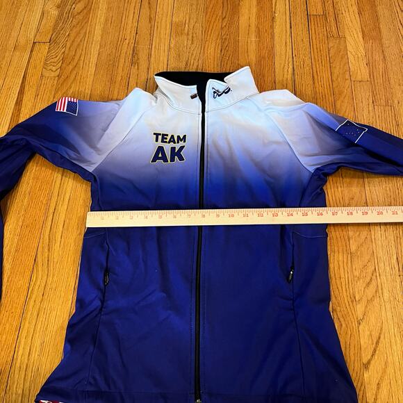 Podium Wear Jacket Womens Small Alaskan Team Purple White Performance Running - Picture 7 of 9